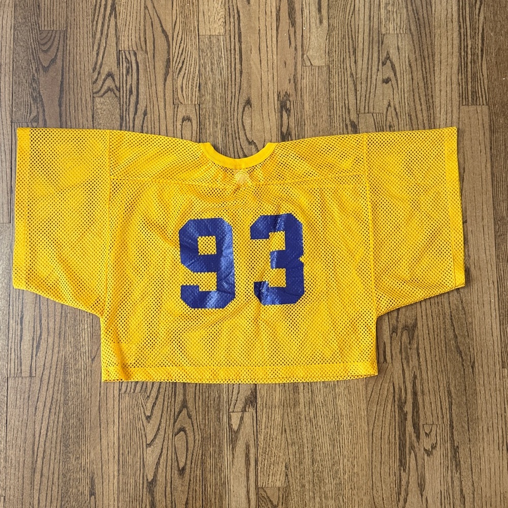 Vintage Bike Yellow Mesh Jersey Croptop L - XL - Picture 5 of 5